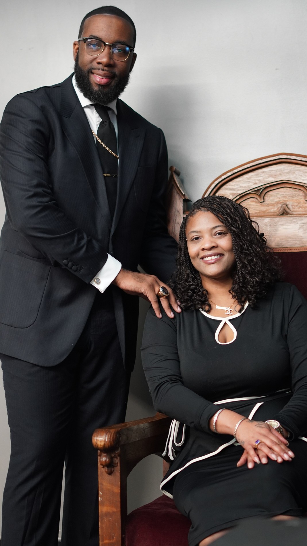 Bishop Justin Marcus and his wife Brandi Marcus