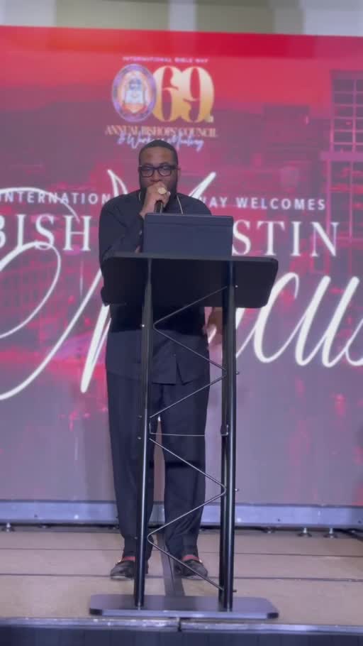 Bishop Marcus preaching